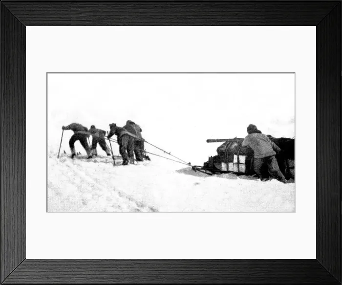 Framed Print : Sledging on the Beardmore Glacier Framed Print : Sledging on the Beardmore Glacier