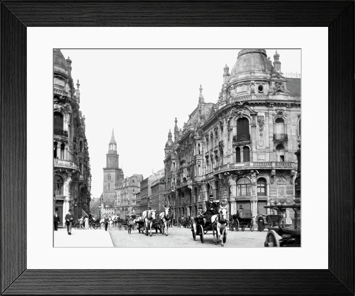Framed Print : Kaiser Wilhelm Strasse Berlin Germany Victorian period Framed Print : Kaiser Wilhelm Strasse Berlin Germany Victorian period