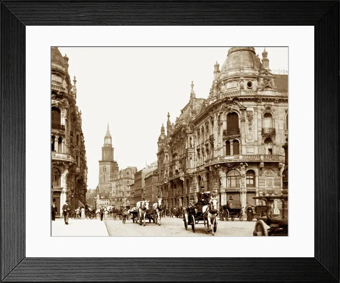 Framed Print : Kaiser Wilhelm Strasse Berlin Germany Victorian period Framed Print : Kaiser Wilhelm Strasse Berlin Germany Victorian period