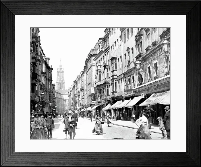 Framed Print : Schlossstrasse Dresden Germany Victorian period Framed Print : Schlossstrasse Dresden Germany Victorian period