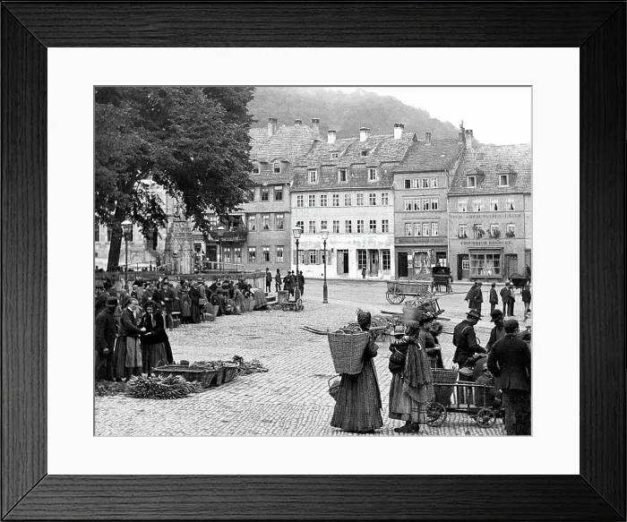 Framed Print : Eisenach Market Place Germany Victorian period Framed Print : Eisenach Market Place Germany Victorian period