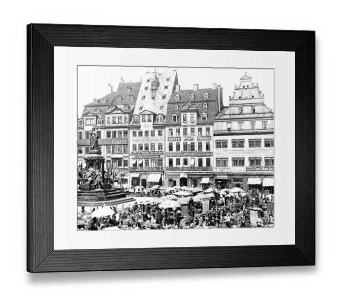 Framed Print : Leipzig Market Place Victorian period Framed Print : Leipzig Market Place Victorian period