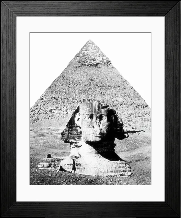 Framed Print : Egypt Sphinx and Pyramid Victorian period Framed Print : Egypt Sphinx and Pyramid Victorian period