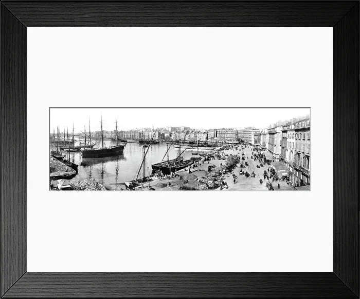 Framed Print : Panorama of Marseilles Victorian period Framed Print : Panorama of Marseilles Victorian period