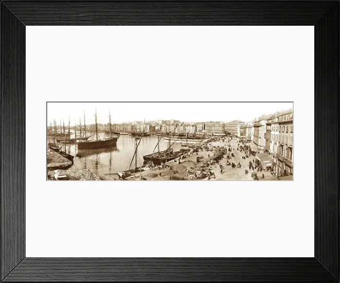Framed Print : Panorama of Marseilles Victorian period Framed Print : Panorama of Marseilles Victorian period