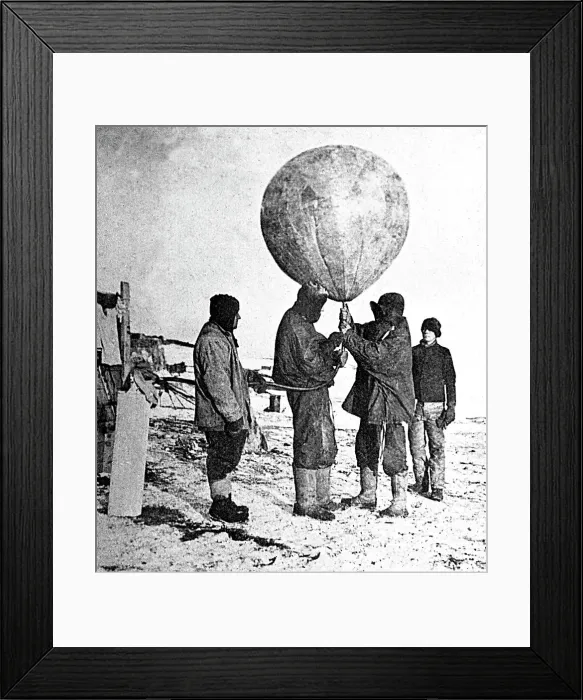 Framed Print : Simpson inflating a weather balloon Framed Print : Simpson inflating a weather balloon