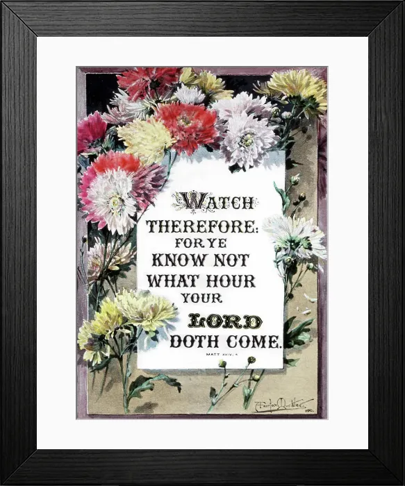 Framed Print : Illustrated Bible Text Victorian period Framed Print : Illustrated Bible Text Victorian period