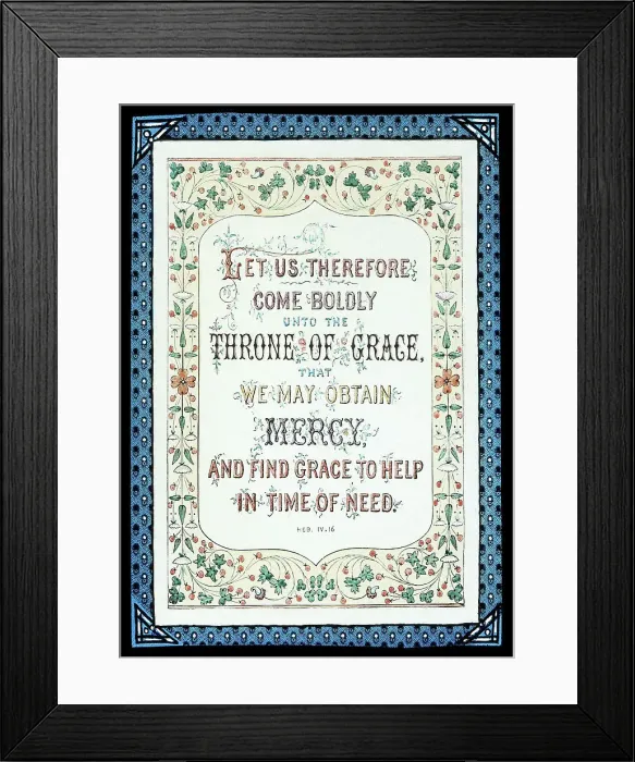 Framed Print : Illustrated Bible Text Victorian period Framed Print : Illustrated Bible Text Victorian period