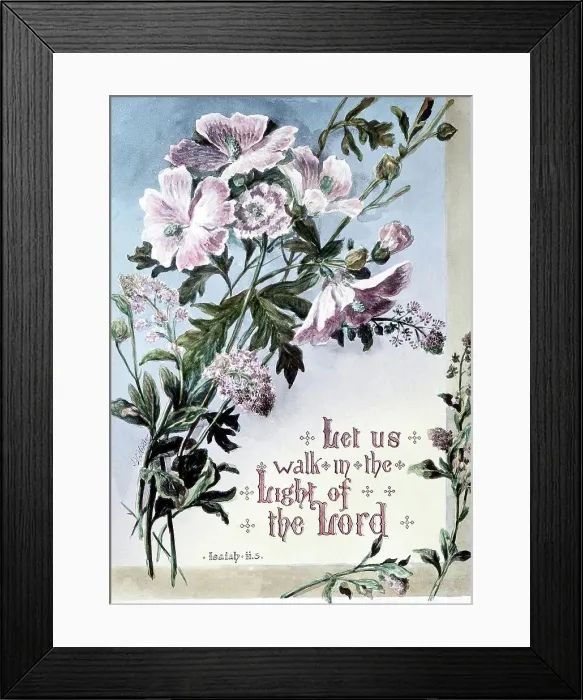 Framed Print : Illustrated Bible Text Victorian period Framed Print : Illustrated Bible Text Victorian period