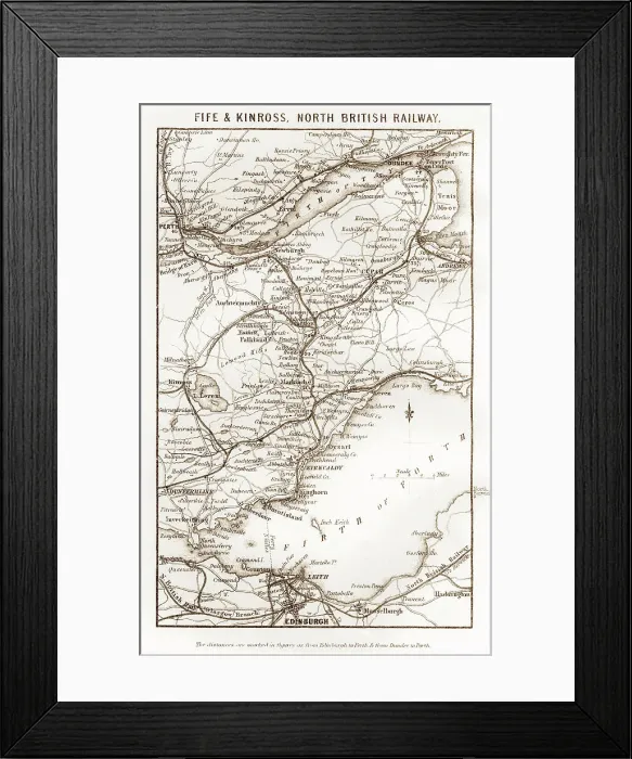 Framed Print : Fife & Kinross North British Rly 1860s Framed Print : Fife & Kinross North British Rly 1860s
