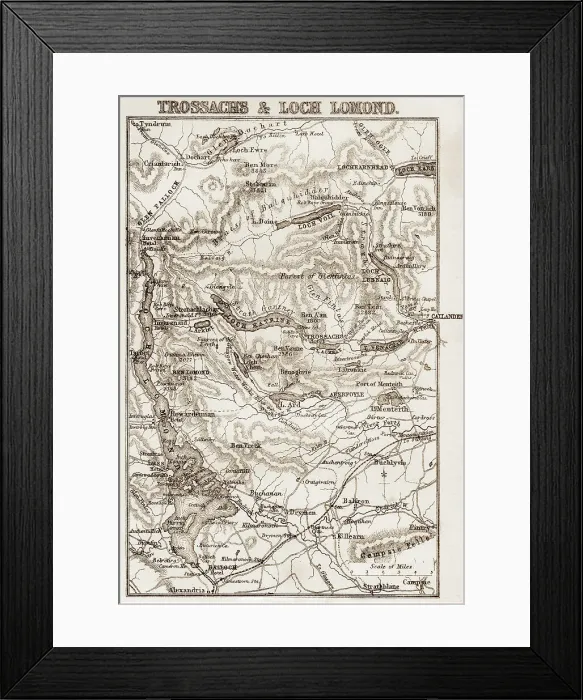 Framed Print : Trossachs & Loch Lomond 1860s Framed Print : Trossachs & Loch Lomond 1860s