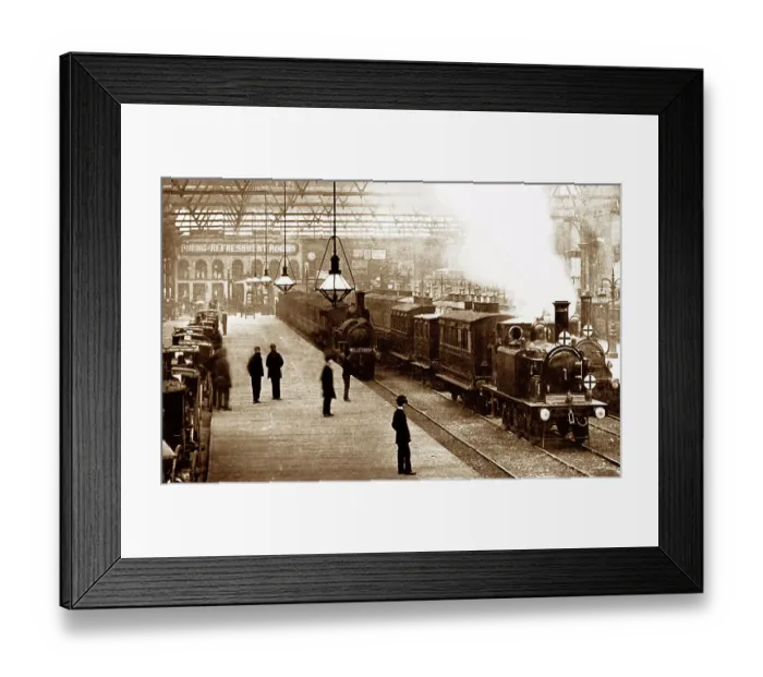 Framed Print : Victoria Railway Station London Victorian period Framed Print : Victoria Railway Station London Victorian period