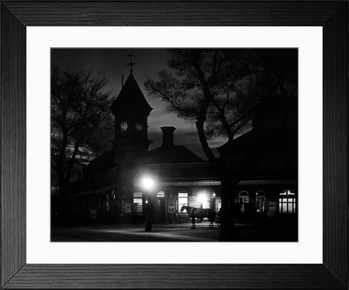 Framed Print : Eastbourne Railway Station late Victorian period Framed Print : Eastbourne Railway Station late Victorian period