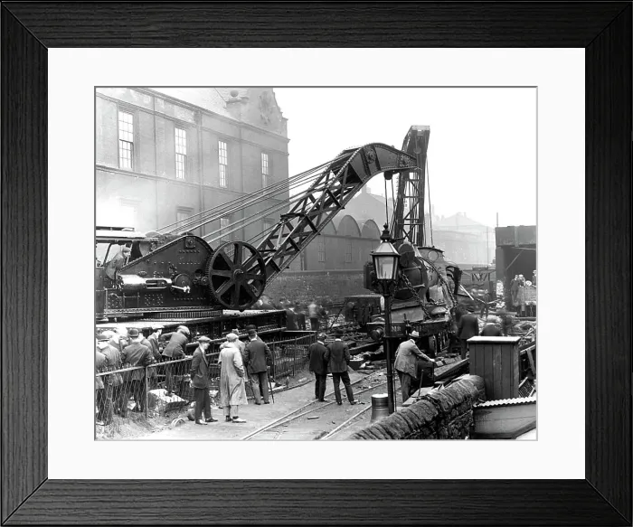 Framed Print : Railway accident at Elswick near Newcastle upon Tyne, 1909 Framed Print : Railway accident at Elswick near Newcastle upon Tyne, 1909