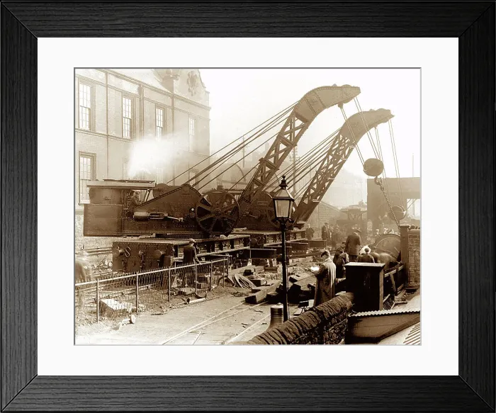 Framed Print : Railway accident at Elswick near Newcastle upon Tyne, 1909 Framed Print : Railway accident at Elswick near Newcastle upon Tyne, 1909