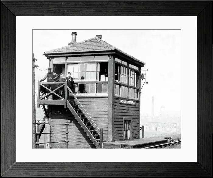 Framed Print : Padiham West Signal Box Victorian period Framed Print : Padiham West Signal Box Victorian period