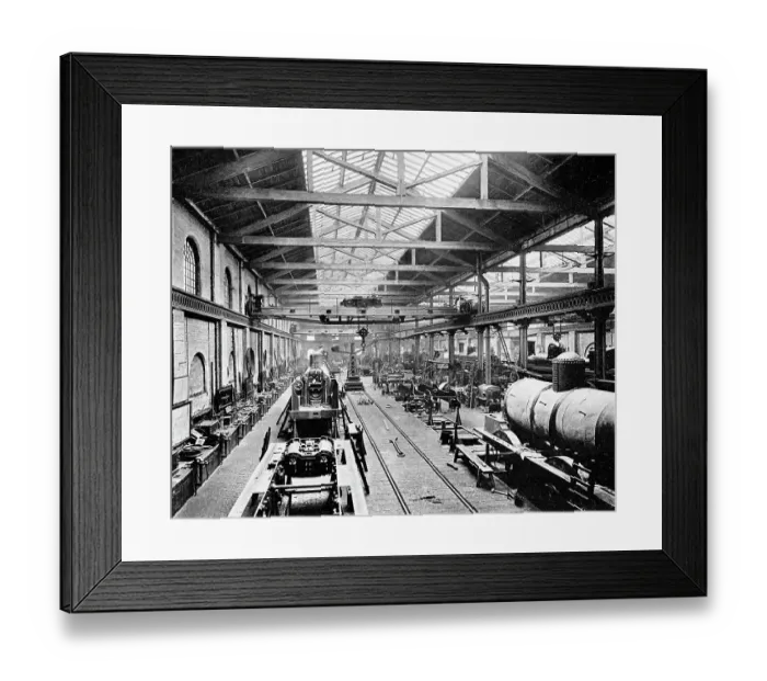 Framed Print : LNWR Crewe Engine Works Framed Print : LNWR Crewe Engine Works