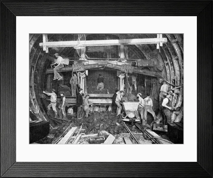 Framed Print : London Underground, excavating Framed Print : London Underground, excavating
