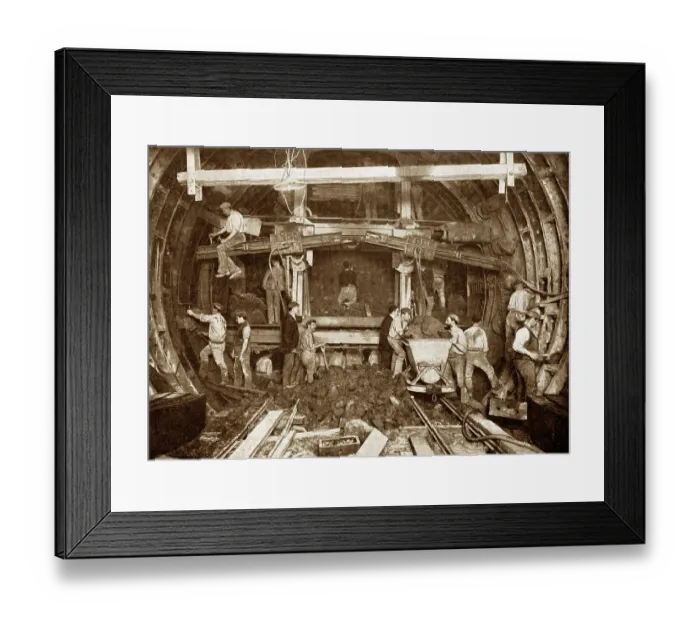 Framed Print : London Underground, excavating Framed Print : London Underground, excavating