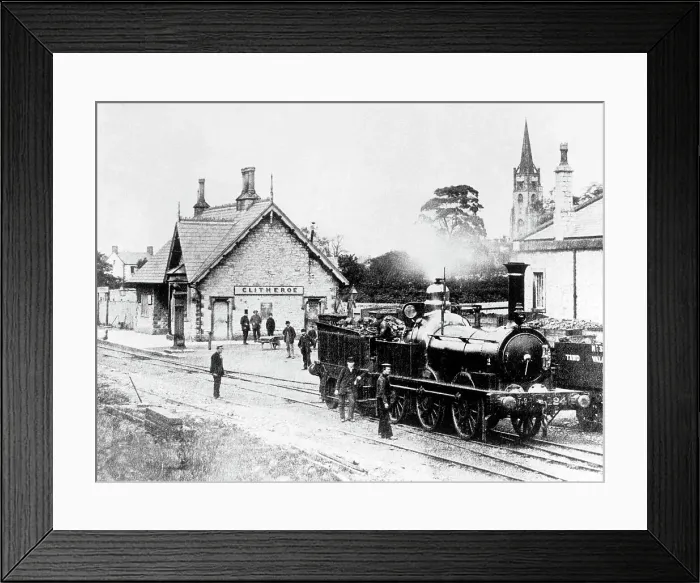Framed Print : Clitheroe Railway Station probably 1860 / 70s Framed Print : Clitheroe Railway Station probably 1860 / 70s