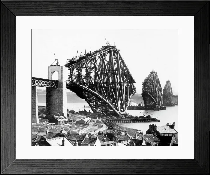 Framed Print : Construction of the Forth Bridge Framed Print : Construction of the Forth Bridge