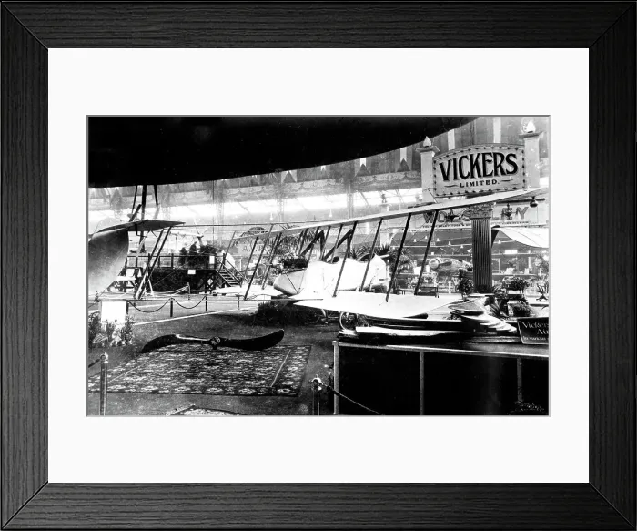 Framed Print : Vickers EFBI Destroyer biplane at Aero Show Olympia in 1913 Framed Print : Vickers EFBI Destroyer biplane at Aero Show Olympia in 1913