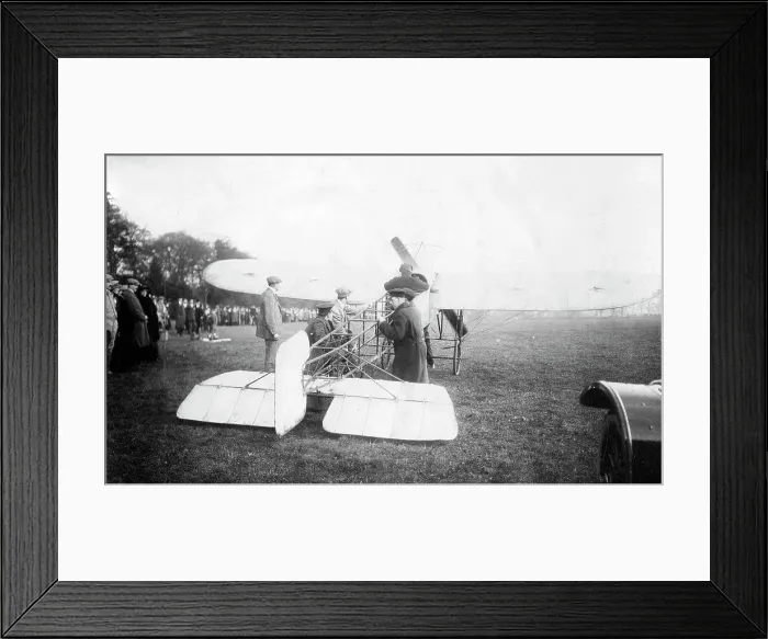 Framed Print : Gustav Hamel monoplane at Cirencester early 1900s Framed Print : Gustav Hamel monoplane at Cirencester early 1900s