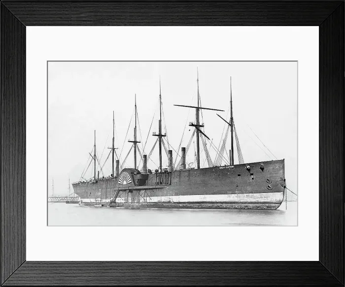 Framed Print : The Great Eastern being dismantled on the River Mersey Framed Print : The Great Eastern being dismantled on the River Mersey