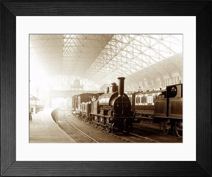 Framed Print : Birmingham New Street Railway Station Victorian period Framed Print : Birmingham New Street Railway Station Victorian period