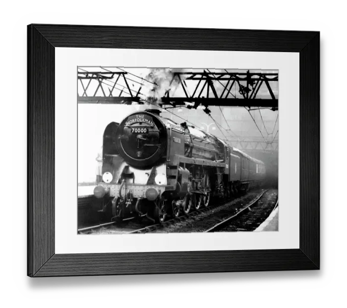 Framed Print : Britannia steam engine no. 7000 - The Norfolkman Framed Print : Britannia steam engine no. 7000 - The Norfolkman