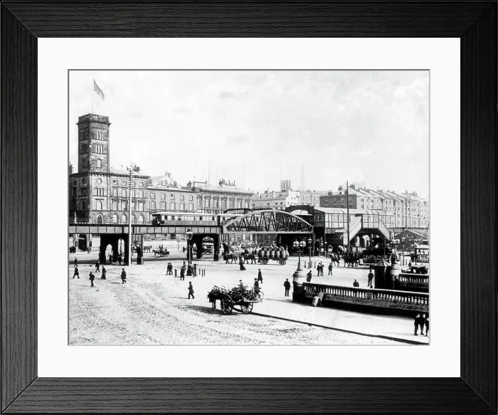 Framed Print : Liverpool Overhead Railway Edwardian period Framed Print : Liverpool Overhead Railway Edwardian period