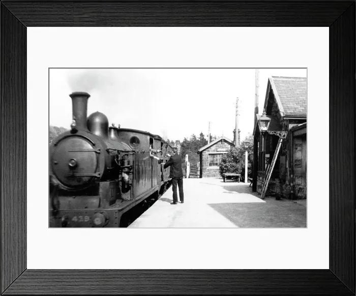 Framed Print : Wensley Railway Station 1940s Framed Print : Wensley Railway Station 1940s