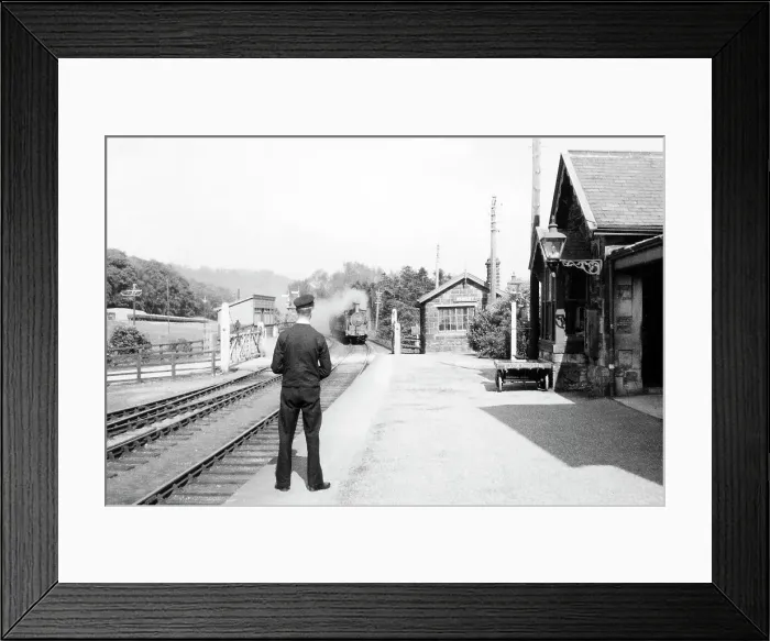 Framed Print : Wensley Railway Station 1940s Framed Print : Wensley Railway Station 1940s