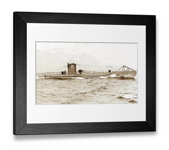 Framed Print : U Boat 45 German submarine WW2 Framed Print : U Boat 45 German submarine WW2