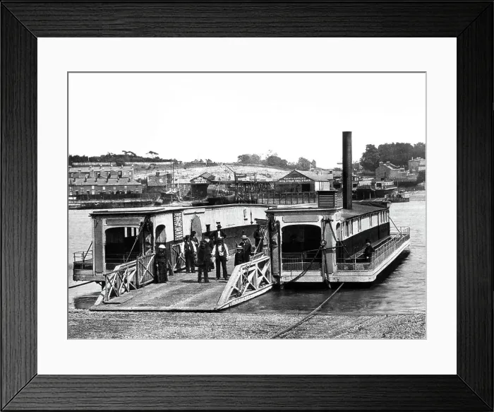 Framed Print : The Floating Bridge Southampton in Victorian period Framed Print : The Floating Bridge Southampton in Victorian period