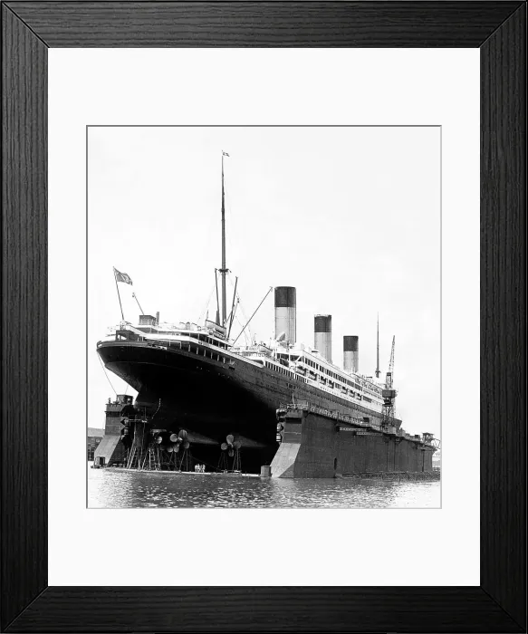 Framed Print : Southampton RMS Majestic in the Floating Dock probably 1932 Framed Print : Southampton RMS Majestic in the Floating Dock probably 1932