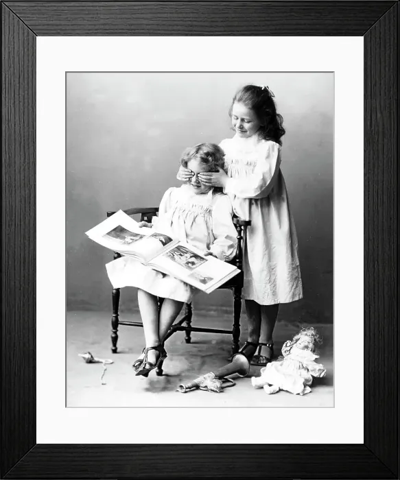 Framed Print : Studio potrait of children Framed Print : Studio potrait of children