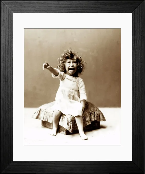 Framed Print : Child throwing a tantrum Framed Print : Child throwing a tantrum