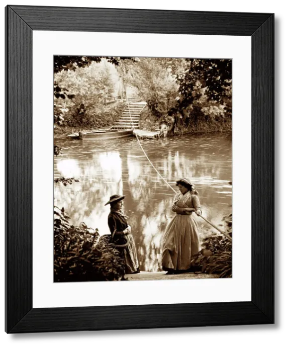 Framed Print : The rope ferry at Warleigh on the River Avon in Somerset Framed Print : The rope ferry at Warleigh on the River Avon in Somerset
