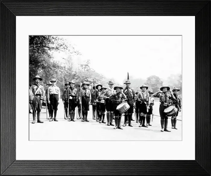Framed Print : Boy Scout Band circa 1912 Framed Print : Boy Scout Band circa 1912