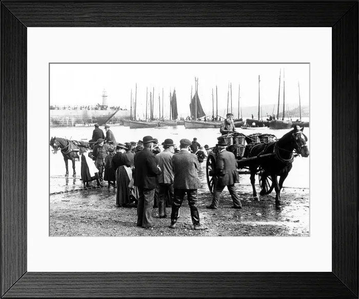 Framed Print : St. Ives Fishermen Victorian period