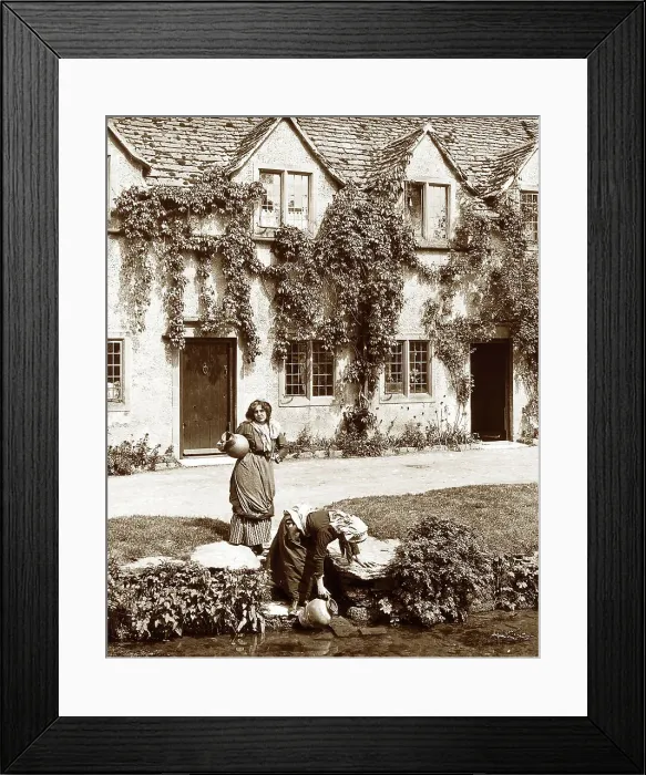Framed Print : Castle Combe early 1900s Framed Print : Castle Combe early 1900s