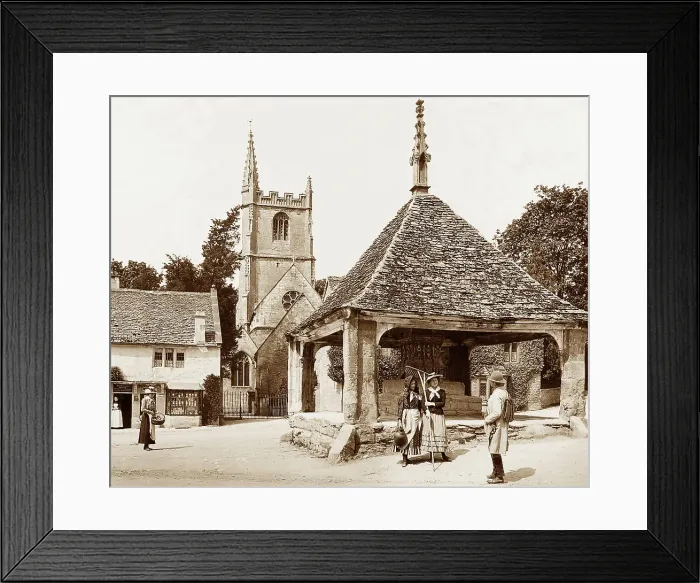 Framed Print : Castle Combe early 1900s Framed Print : Castle Combe early 1900s