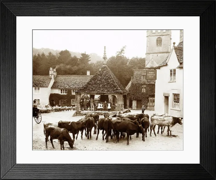 Framed Print : Castle Combe early 1900s Framed Print : Castle Combe early 1900s