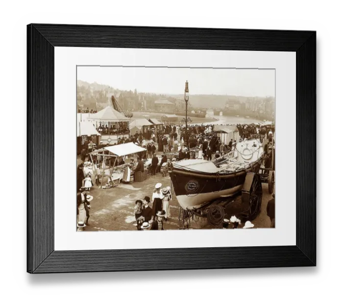 Framed Print : Whitby Regatta at the the Lifeboat House Victorian period Framed Print : Whitby Regatta at the the Lifeboat House Victorian period