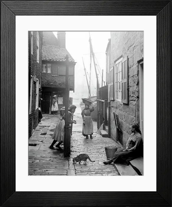 Framed Print : Whitby Tin Ghaut Victorian period Framed Print : Whitby Tin Ghaut Victorian period