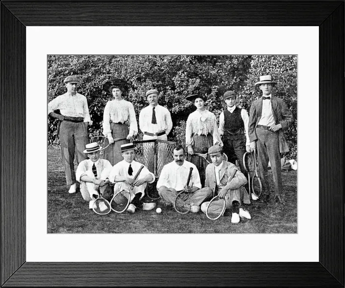 Framed Print : Tennis Players early 1900s Framed Print : Tennis Players early 1900s