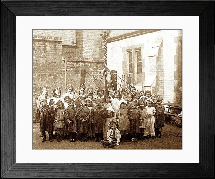 Framed Print : May Day at a school Framed Print : May Day at a school