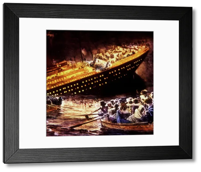 Framed Print : The Loss of the Titanic Magic Lantern Slide 1912 Framed Print : The Loss of the Titanic Magic Lantern Slide 1912
