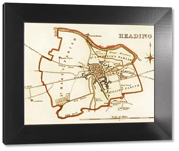 1832 Victorian Map of Reading